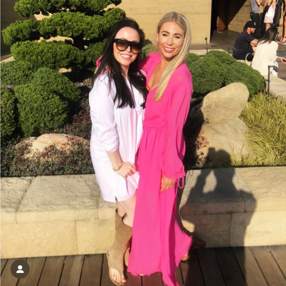 Young fabulous and broke hot pink maxi